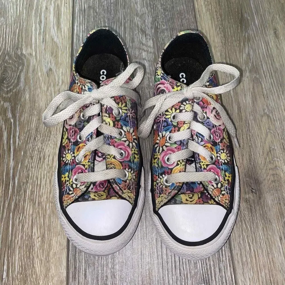 Converse CT All Star 371302F Floral Casual Sneaker Shoes Kids Youth US Size 12